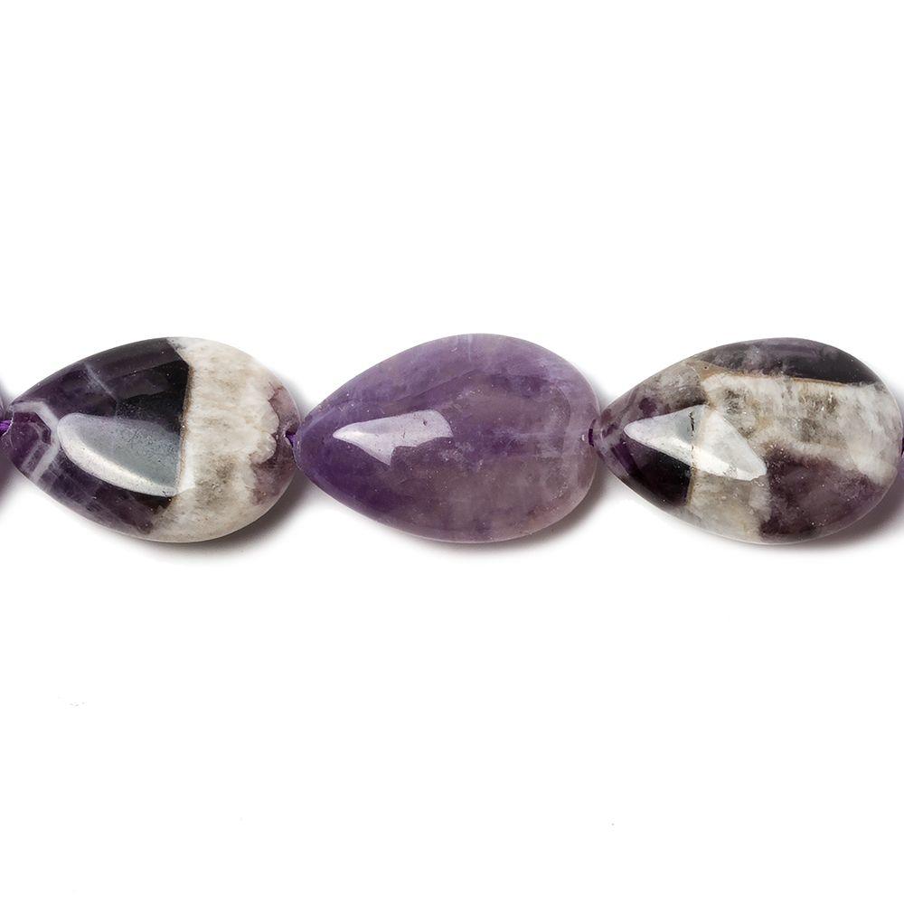 15x10x5mm Cape Amethyst straight drilled plain pears 15 inch 27 beads - The Bead Traders