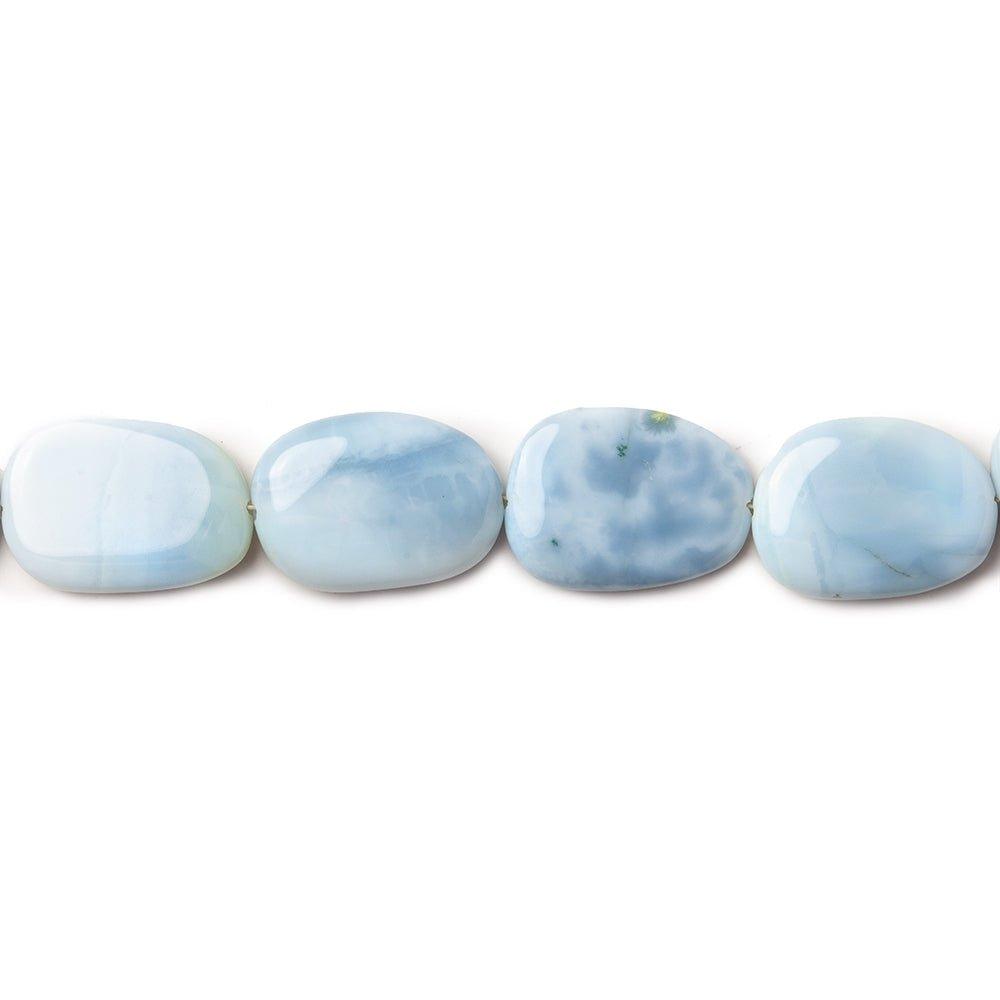 15x11- 17x11mm Owyhee Denim Blue Opal plain nugget beads 8 inch 13 pieces - The Bead Traders