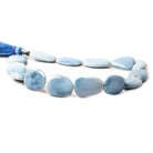 15x11- 17x11mm Owyhee Denim Blue Opal plain nugget beads 8 inch 13 pieces - The Bead Traders