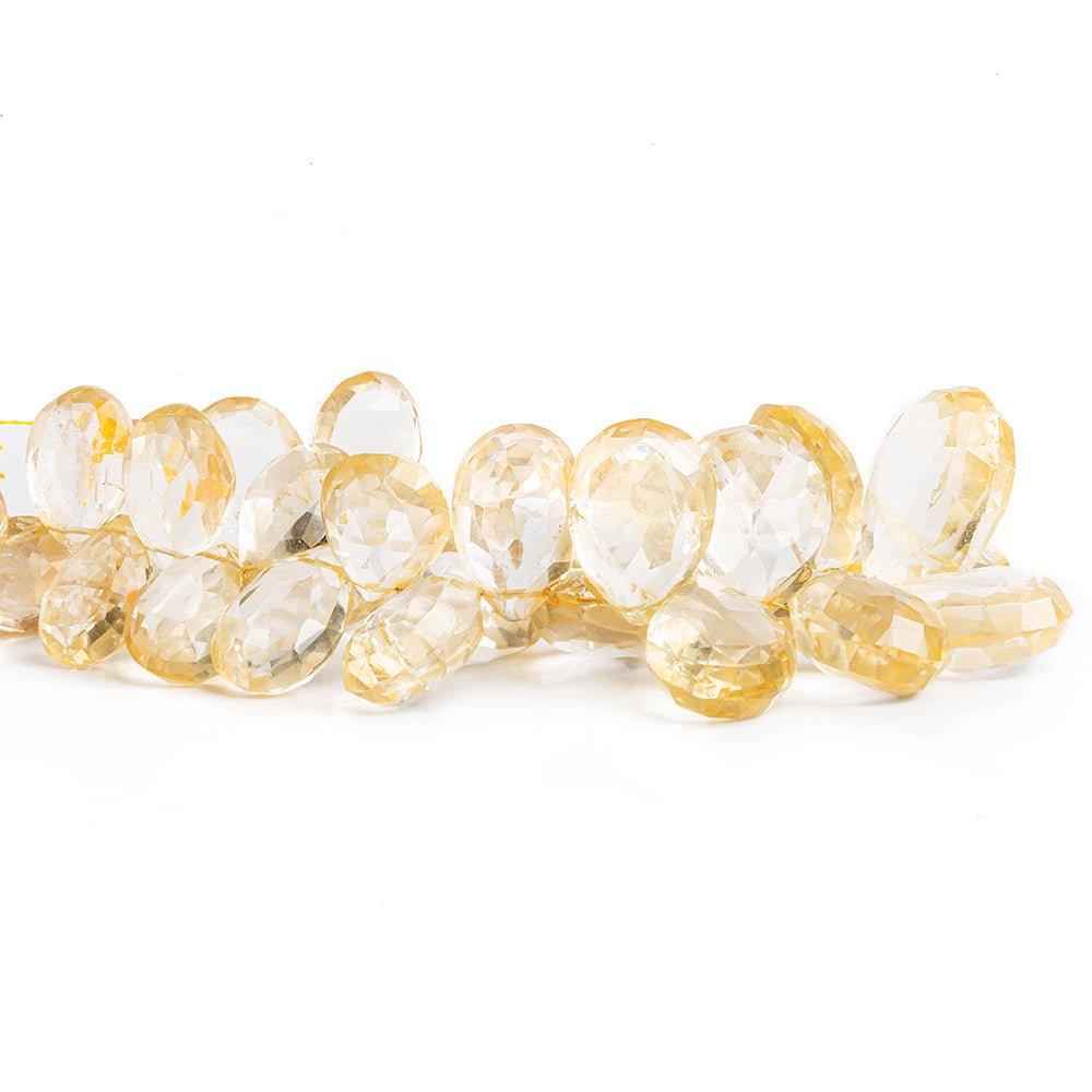 15x11mm-23x17mm Citrine Faceted Pear Beads 8 inch 39 pieces - The Bead Traders
