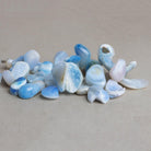 15x11mm Blue Drusy Nuggets 7.5 inch 31 beads - The Bead Traders