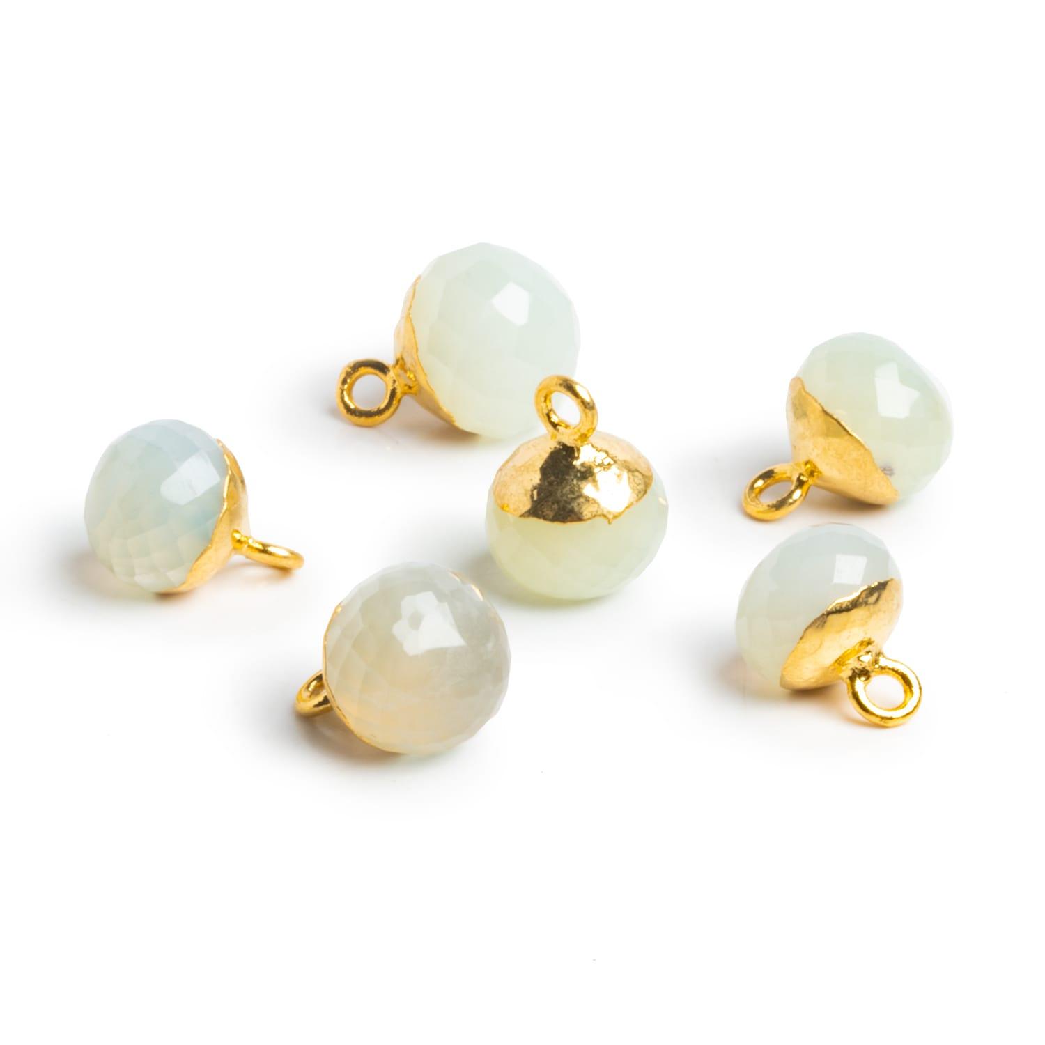15x11mm Gold Leafed Chalcedony Candy Kiss Pendant 1 Bead - The Bead Traders