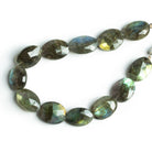 15x11mm Labradorite Faceted Ovals 7.5 inch 12 beads - The Bead Traders