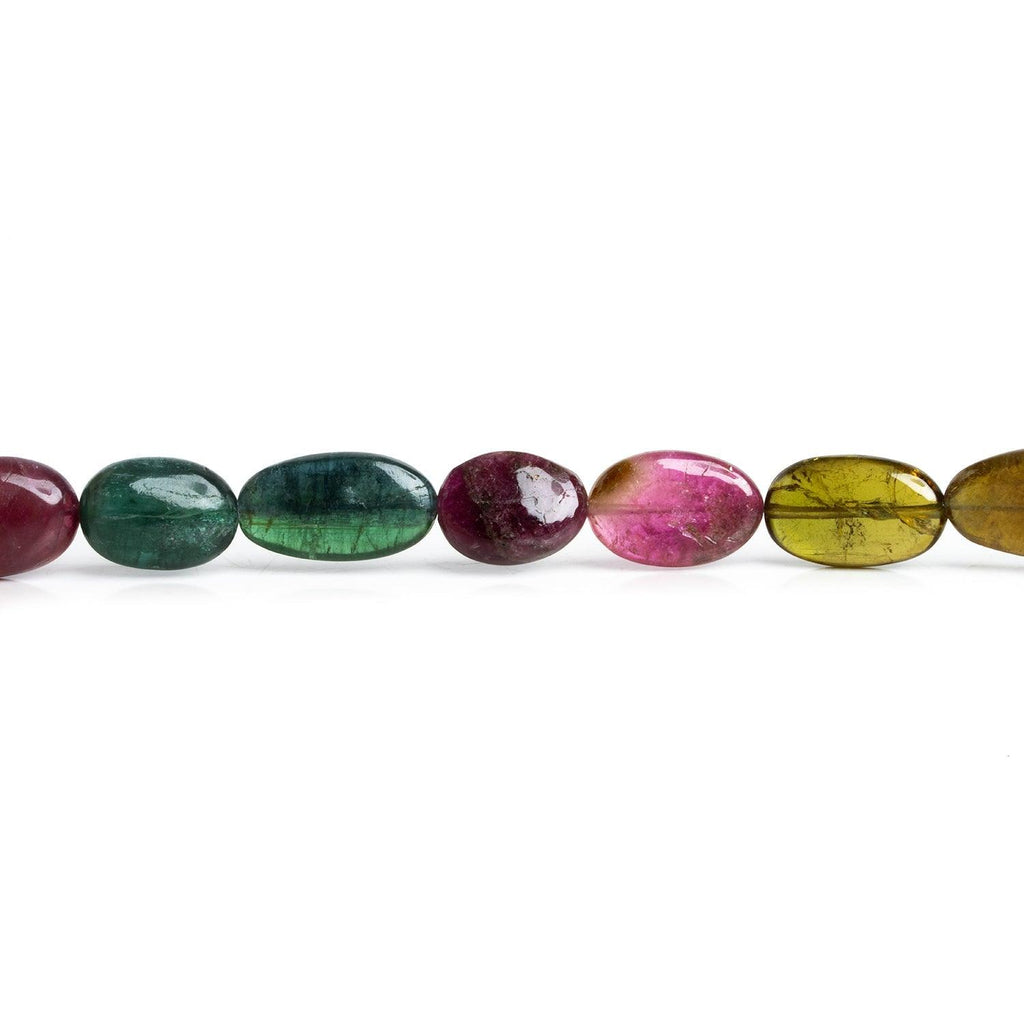 15x11mm Multicolor Tourmaline Ovals 9 inch 15 beads - The Bead Traders