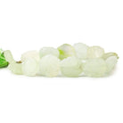 15x12-20x16mm Pale Citrus Green Agate Hammer Faceted Oval Beads 8 inch 13 pieces - The Bead Traders