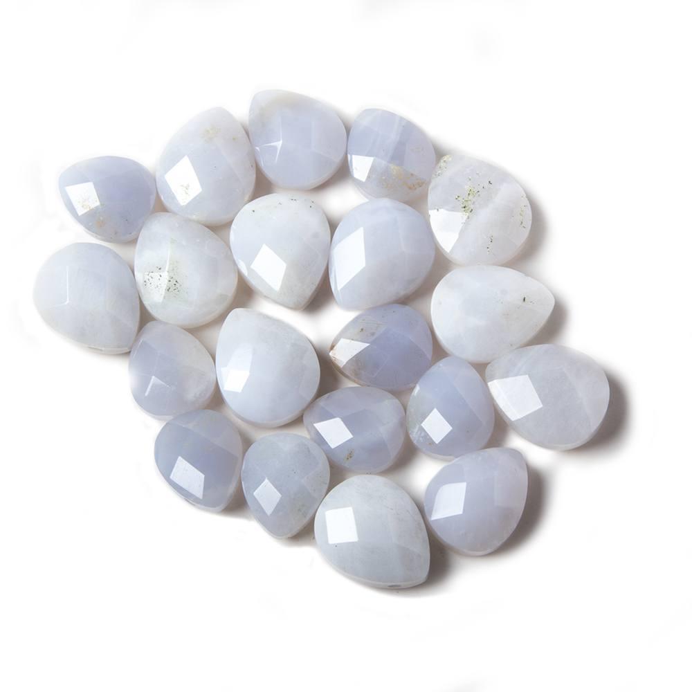 15x13-13x11mm Blue Chalcedony faceted pear Lot of 29 pieces - The Bead Traders