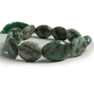 15x13-34x18mm Brazilian Emerald flat faceted nugget beads Lot 46 pcs 4 strands - The Bead Traders