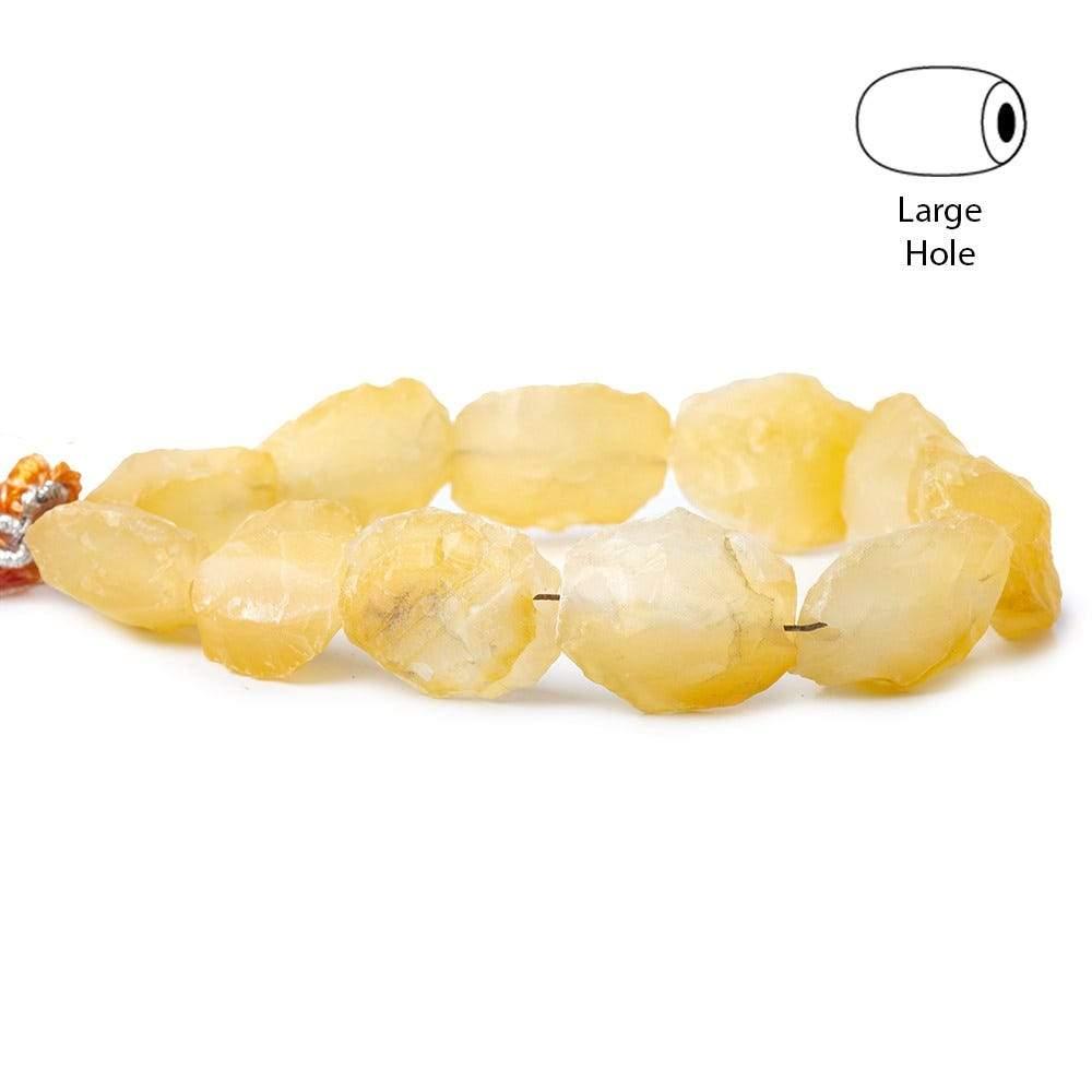 15x14-22x17mm Honey Agate Beads Hammer Faceted Oval, 2.0mm Drill Hole 8 inch - The Bead Traders