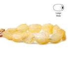 15x14-22x17mm Honey Agate Beads Hammer Faceted Oval, 2.0mm Drill Hole 8 inch - The Bead Traders