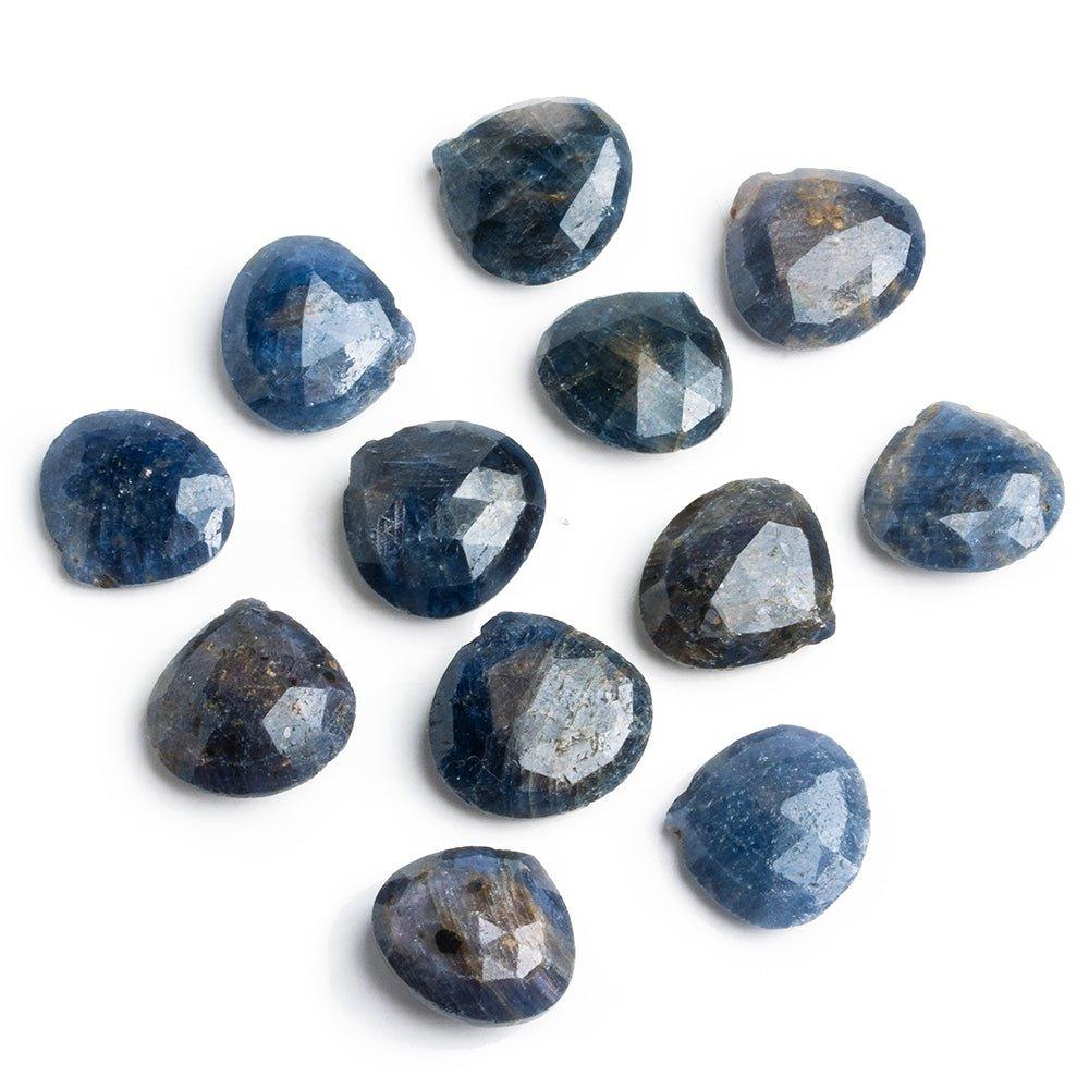 15x14mm-16x15mm Sapphire Faceted Heart Focal Bead 1 Piece - The Bead Traders