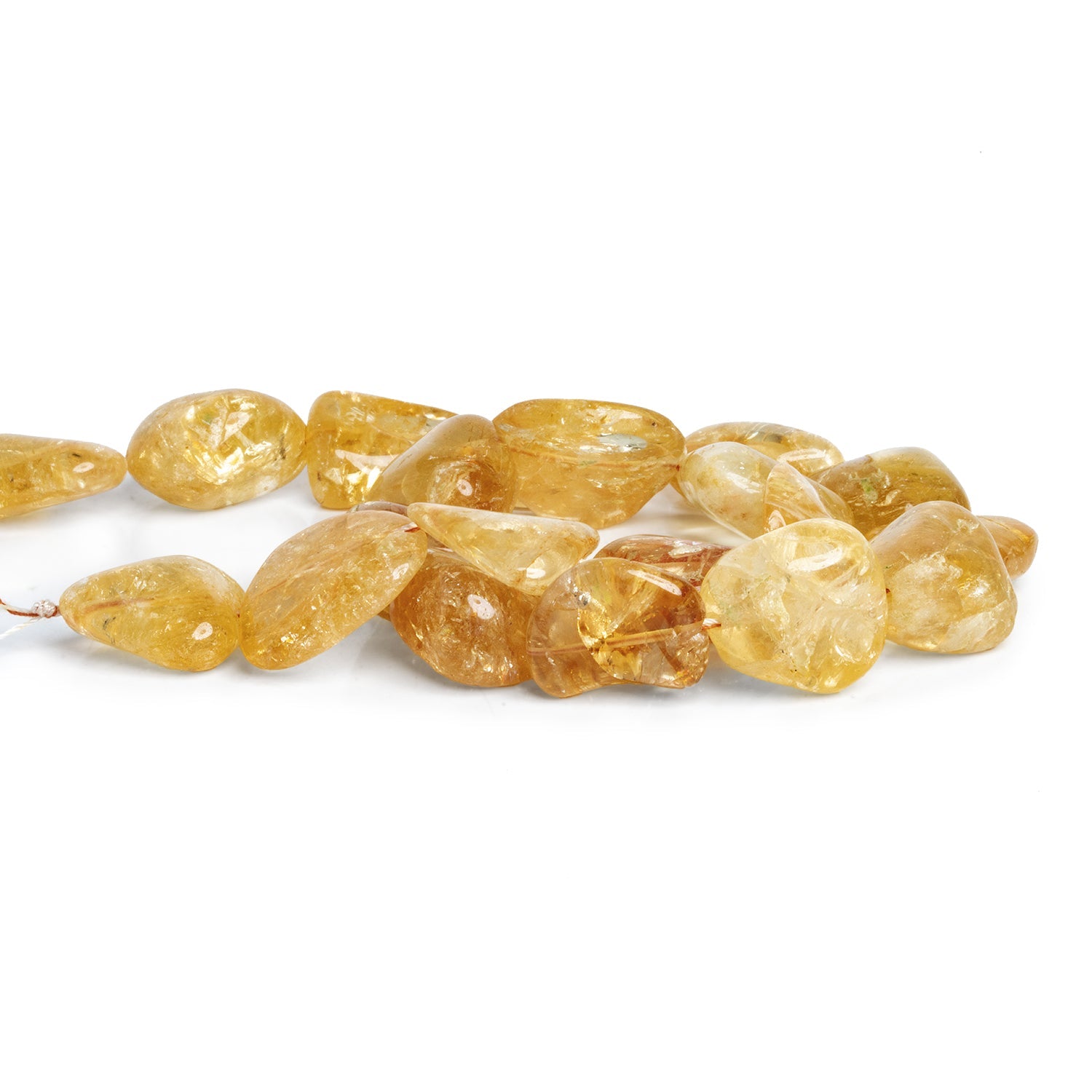 15x14mm Citrine Plain Nuggets 14 inch 20 beads - The Bead Traders