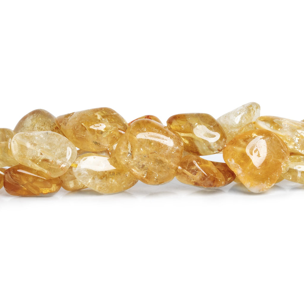 15x14mm Citrine Plain Nuggets 14 inch 20 beads - The Bead Traders