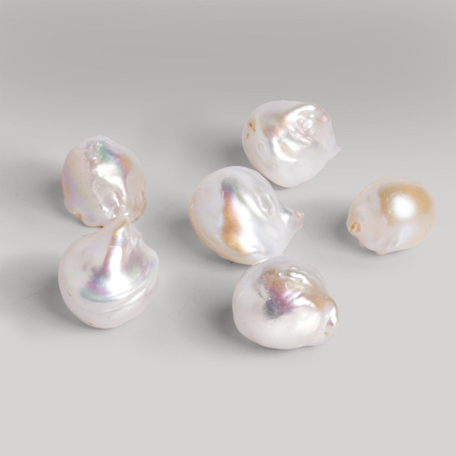 15x14mm Off White Ultra Baroque Pearl Focal 1 Bead - The Bead Traders