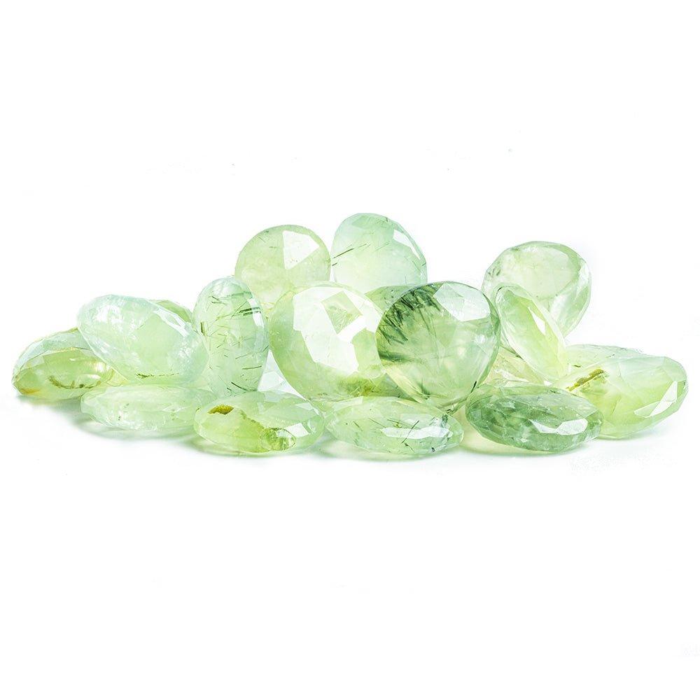 15x15mm-21x20mm Prehnite Faceted Heart Beads 7 inch 29 pieces - The Bead Traders