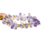 15x6-20x7mm Ametrine curved plain teardrop beads 9 inch 43 pieces - The Bead Traders