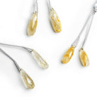 15x6mm Rutilated Quartz Faceted Teardrop Focals 2 Beads - The Bead Traders