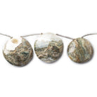 16-23mm Jasper Top Drilled Faceted Coin Beads 8 inch 10 pieces - The Bead Traders