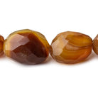 16-24mm Golden Brown Agate Faceted Nugget Beads 15 inch 17 pieces - The Bead Traders