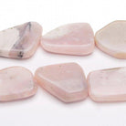 16-25mm Pink Peruvian Opal Plain flat nugget Beads 15 inch 17 pieces - The Bead Traders