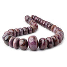 16-34mm Indian Ruby Plain Rondelle Beads 18 inch 39 pieces - The Bead Traders