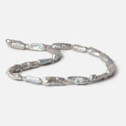 16mm-22mm Silver straight drilled Biwa Freshwater Pearls 16.5 inch 20 pieces - The Bead Traders