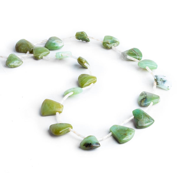 16mm Blue Peruvian Opal Fan Nuggets 16 inch 15 beads