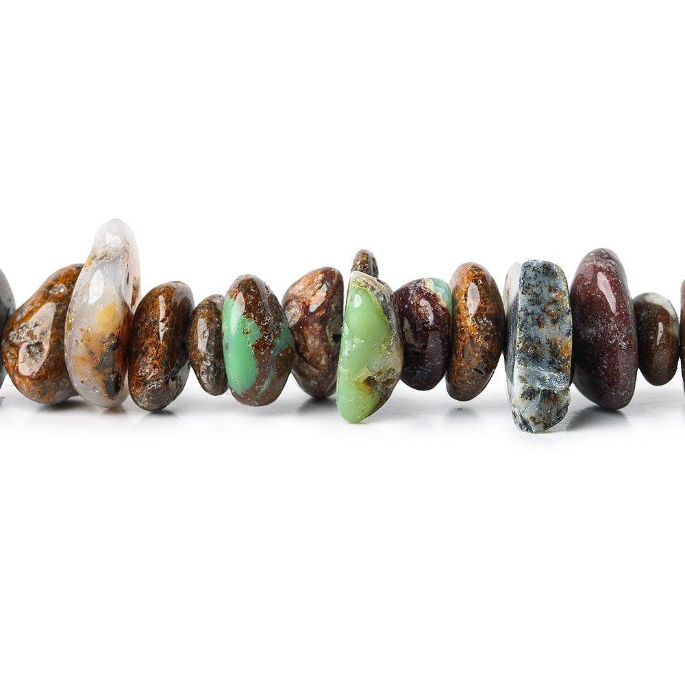 16mm Chrysoprase & Matrix Plain Nugget Beads, 16 inch - The Bead Traders