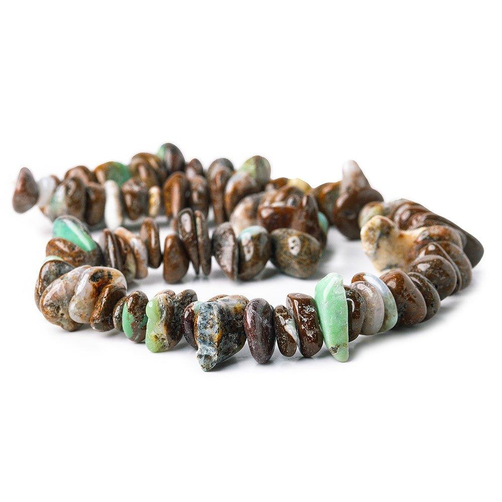 16mm Chrysoprase & Matrix Plain Nugget Beads, 16 inch - The Bead Traders