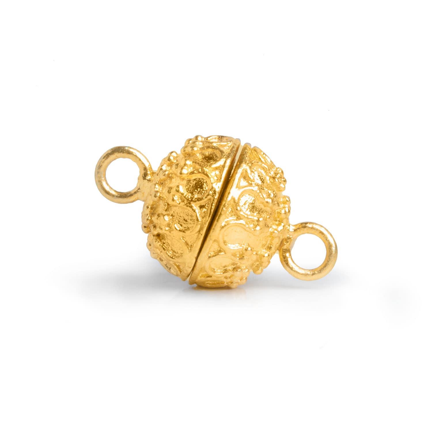 16mm Gold Plated Persian Design Magnetic Clasp 1 Piece - The Bead Traders