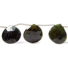 16mm Green and Bicolor Tourmaline Heart Beads 8 inch 9 pieces - The Bead Traders