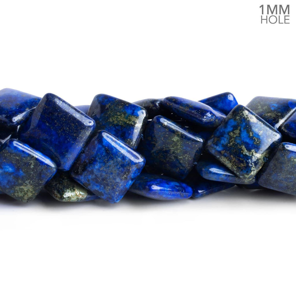 16mm Lapis Lazuli Plain Squares 15 inch 25 pieces - The Bead Traders
