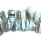 16x10mm-25x10mm Denim Blue Opal Faceted Pear Beads 8.5 inch 45 pieces - The Bead Traders