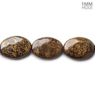 16x10mm Bronzite plain oval beads 15.5 inch 27 pieces - The Bead Traders