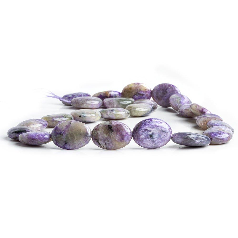 16x12mm Charoite plain oval beads 15 inch 23 pieces - The Bead Traders