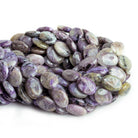 16x12mm Charoite plain oval beads 15 inch 23 pieces - The Bead Traders