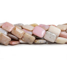 16x12mm Pink Peruvian Opal Plain Rectangles 15 inch 24 beads - The Bead Traders