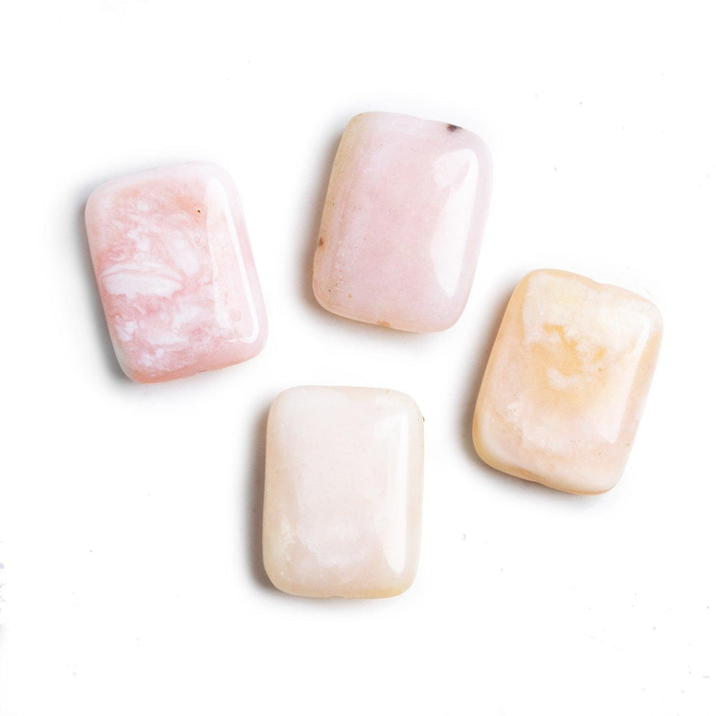 16x12mm Pink Peruvian Opal Rounded Rectangle Focals Set of 4 - The Bead Traders