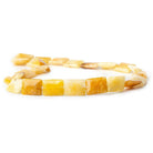 16x12mm Yellow Jade Plain Rectangle 15 inches 24 beads - The Bead Traders