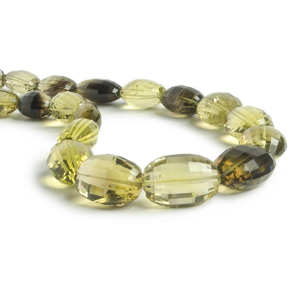 16x13-23x16mm BiColor Quartz checkerboard faceted ovals 15 inch 20 beads - The Bead Traders