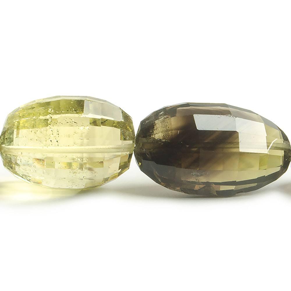 16x13-23x16mm BiColor Quartz checkerboard faceted ovals 15 inch 20 beads - The Bead Traders