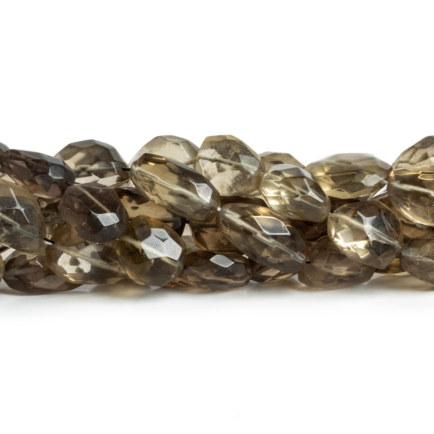 16x13mm Smoky Quartz Faceted Nuggets 15 inch 23 beads - The Bead Traders