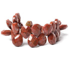 16x13x7.5mm Red Jasper calibrated faceted pears 8 inch 33 beads - The Bead Traders