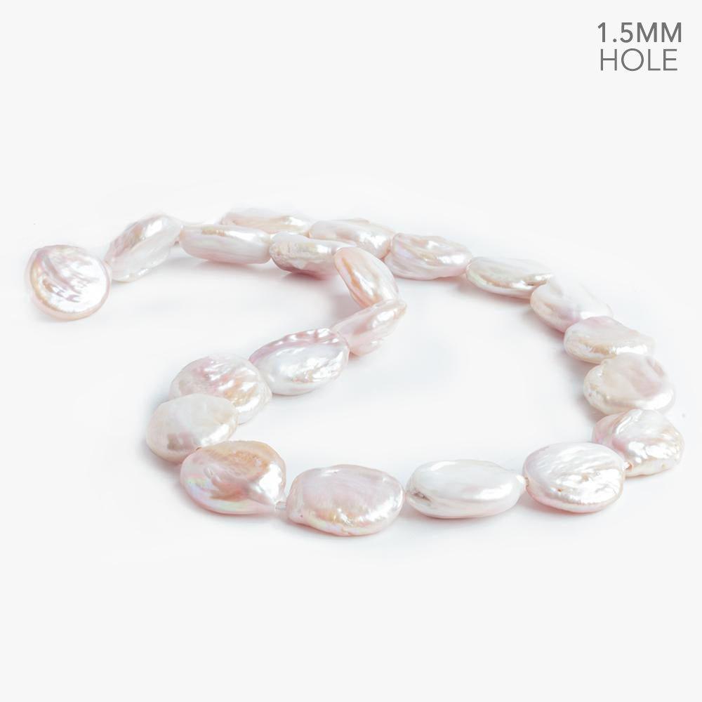 16x16-17x18mm Pink Baroque Large hole Side Drilled Pearls 17 inch 21 pcs - The Bead Traders