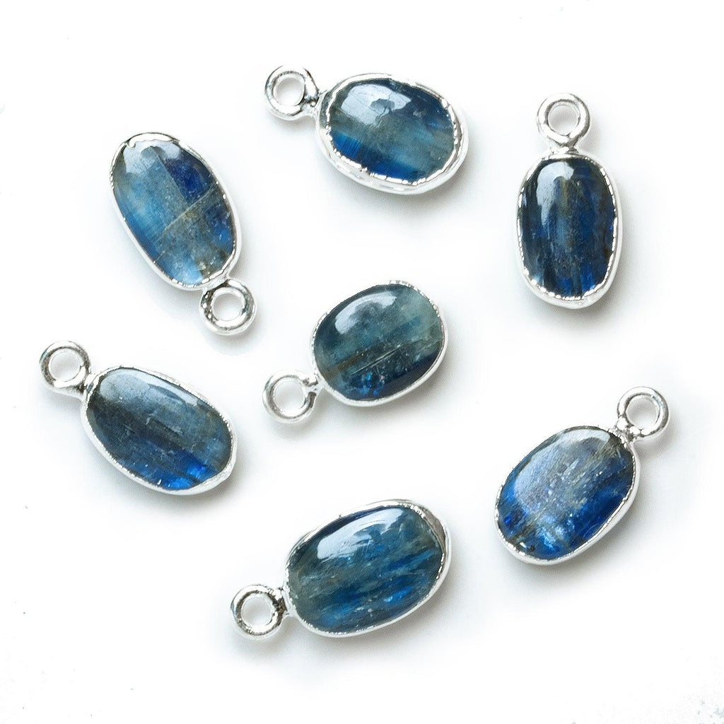 16x8mm Silver Leafed Kyanite Oval Pendant 1 Piece - The Bead Traders
