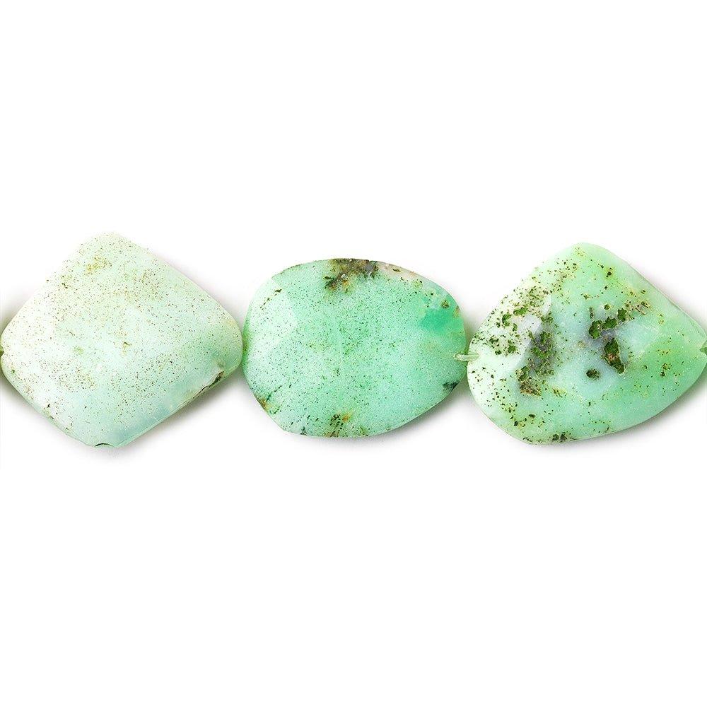 17-22mm Chrysoprase Faceted Nugget Beads 16 inch 16 pieces - The Bead Traders
