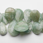 17-30mm Aquamarine Faceted Pear Beads 7 inch 33 pieces - The Bead Traders
