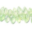 17mm Prehnite Beads Faceted 11-17mm Top Drilled Marquise - The Bead Traders