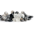17x13.5mm-24x14mm Black Tourmalinated Quartz Plain Pear Beads 9 inch 42 pieces - The Bead Traders
