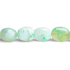 17x14mm Blue Peruvian Opal Plain Ovals 16 inch 21 beads - The Bead Traders