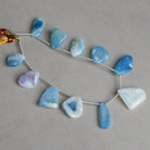 17x15mm Blue Drusy Nuggets 7 inch 7 beads - The Bead Traders